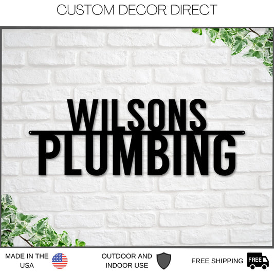 Plumber Sign, Small Business Sign, Plumber Gift, Metal Sign, Business Owner Gift, Plumber, Personalized - metal sign