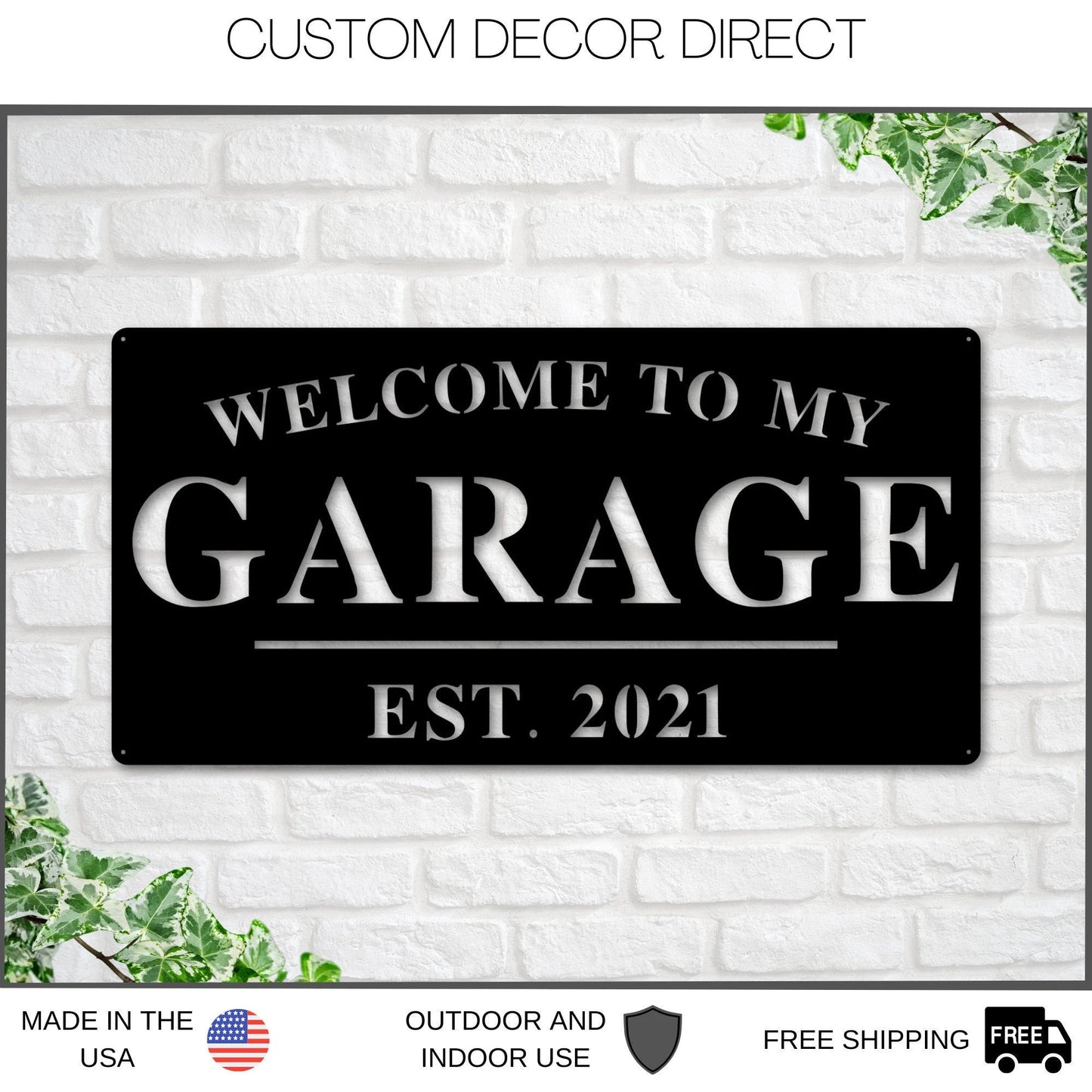 Garage Sign, Garage Decor, Personalized Garage Sign, Gift For Dad, Fathers Day Sign, Welcome To My Garage, Man Cave Metal Sign, Dad Gift Laser Cut Metal Signs Custom Gift Ideas