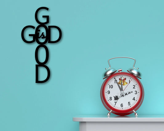 Religious Decor God Is Good Metal Sign Metal God Word Sign Custom Metal Cross God Is Good Cross Religious Decor Religious Gifts And Art - 8 inches - metal sign
