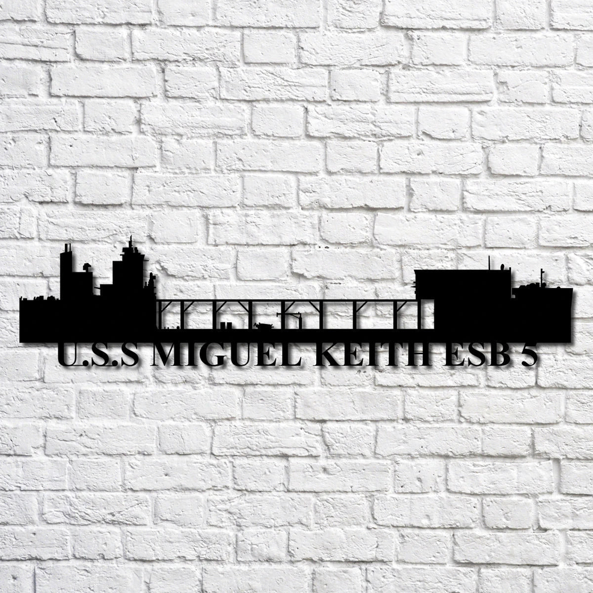 U.s.s Miguel Keith Esb 5 Navy Ship Metal Art, Custom Us Navy Ship Cut Metal Sign, Gift For Navy Veteran, Navy Ships Silhouette Metal Art, Navy Home Decor Laser Cut Metal Signs Custom Gift Ideas