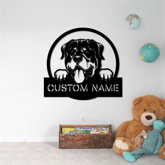 Personalized Rottweiler Dog Sign, Rottweiler Dog Signs, Rottweiler Dog Gifts, Gift For Pet Owner, Pet - metal sign