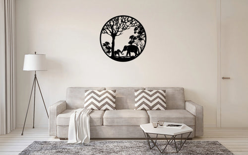 Elephant Family Metal Wall Art, Elephant Metal Signs, Personalized Gift For Mom, Bedroom Decor, Living Room Signs, Gif For Elephant Lover, Laser Cut Metal Signs Custom Gift Ideas