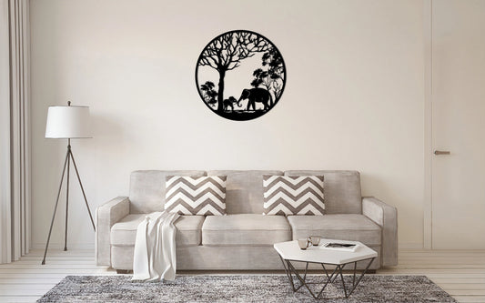 Elephant Family Metal Wall Art, Elephant Metal Signs, Personalized Gift For Mom, Bedroom Decor, Living - metal sign