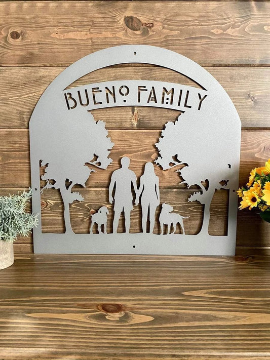 Family Dog Park Personalized Sign Cut Metal Sign Metal House Sign - 8 inches - metal sign