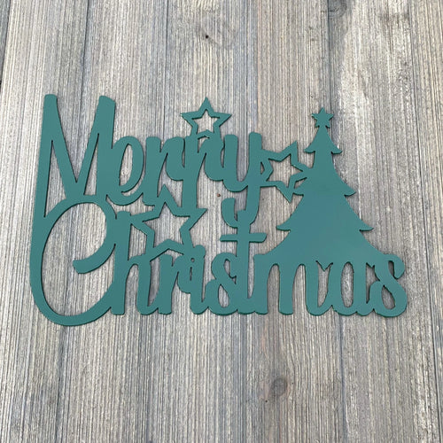 Merry Christmas Metal Sign Cutout Cut Metal Sign Wall Metal Art