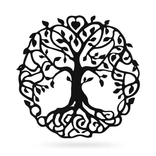 Family Tree Of Life Cut Metal Sign Metal House Sign - 8 inches - metal sign