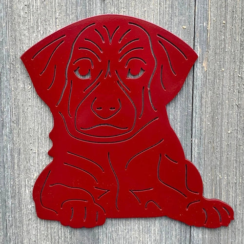 Puppy Metal Sign Cutout Cut Metal Sign Wall Metal Art