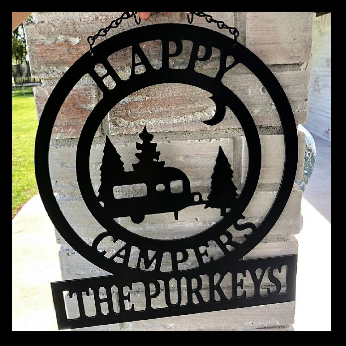 Camping Gifts & Camper Family Decor Cut Metal Sign Wall Metal Sign