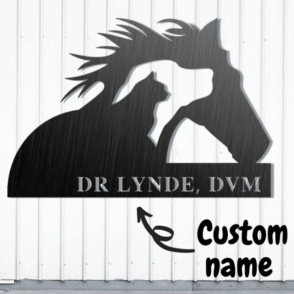 [metal Wall Art] Personalized Veterinary Metal Sign, Pet Health Care Decor Farmhouse Decor Metal Wall Art, Metal Laser Cut Metal Signs Custom Gift Ideas