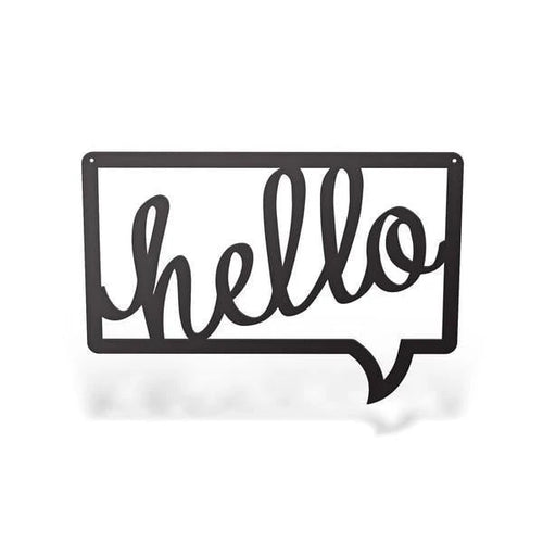 Hello Bubble Sign Cut Metal Sign Metal House Sign