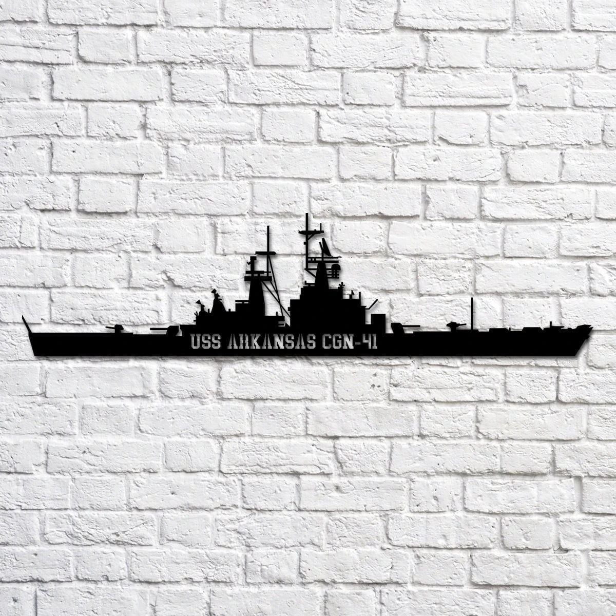 Uss Arkansas Cgn41 Navy Ship Metal Art, Custom Us Navy Ship Cut Metal Sign, Gift For Navy Veteran, Navy Ships Silhouette Metal Art, Navy Home Decor Laser Cut Metal Signs Custom Gift Ideas
