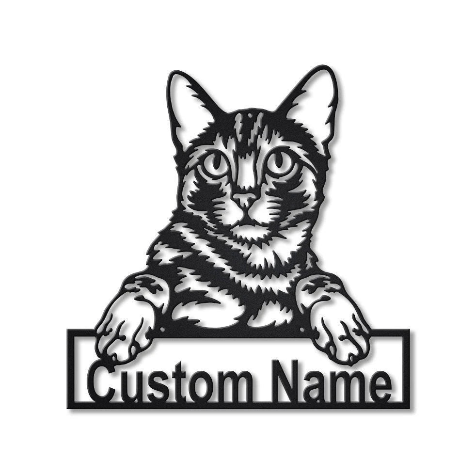 Personalized Bengal Cat Metal Sign Art, Custom Bengal Cat Metal Sign, Father's Day Gift, Pets Gift, Birthday Gift, Laser Cut Metal Signs Custom Gift Ideas