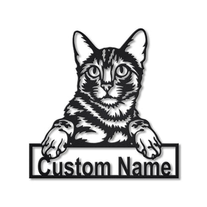 Personalized Bengal Cat Metal Sign Art, Custom Bengal Cat Metal Sign, Father's Day Gift, Pets Gift, Birthday Gift, Laser Cut Metal Signs Custom Gift Ideas