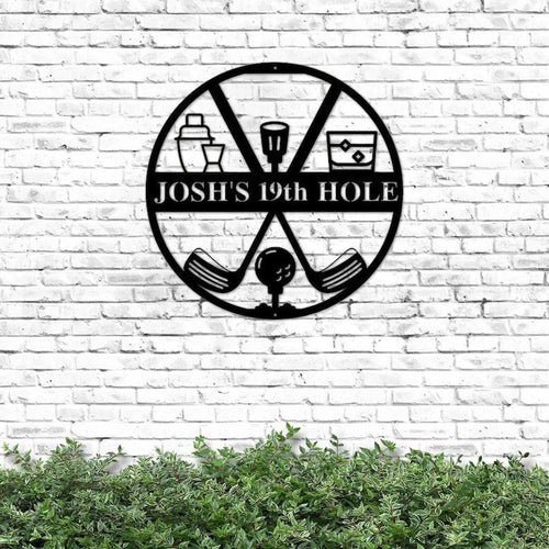 Personalized Golf Metal Sign 19th Hole Sign Golf Golf Gifts For Men Man Cave Sign Metal Sign Gift For Golfer
