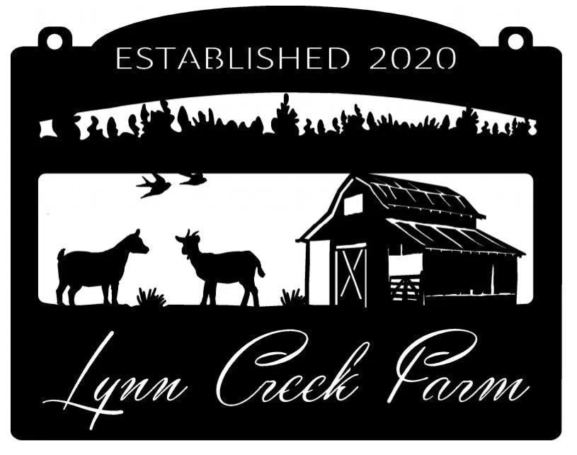 Metal Nigerian Dwarf Goat Sign ,goats Mountain Chickens, Metal Wall Art, Metal House Sign Laser Cut Metal Signs Custom Gift Ideas