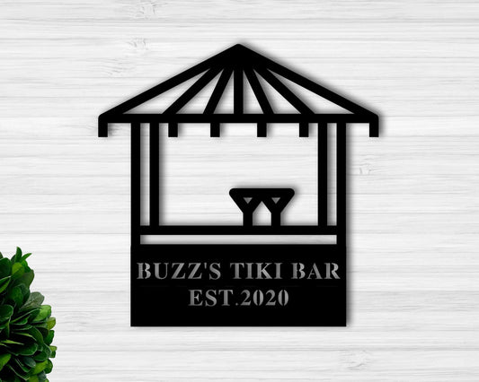 Personalized Metal Bar Sign, Beach Bar Sign, Pool Decor, Custom Metal Signs, Pool Bar, Outdoor Metal Sign - metal sign
