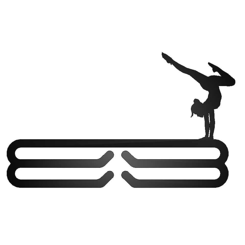 Female Gymnast Medal Hanger Cut Metal Sign Wall Metal Art