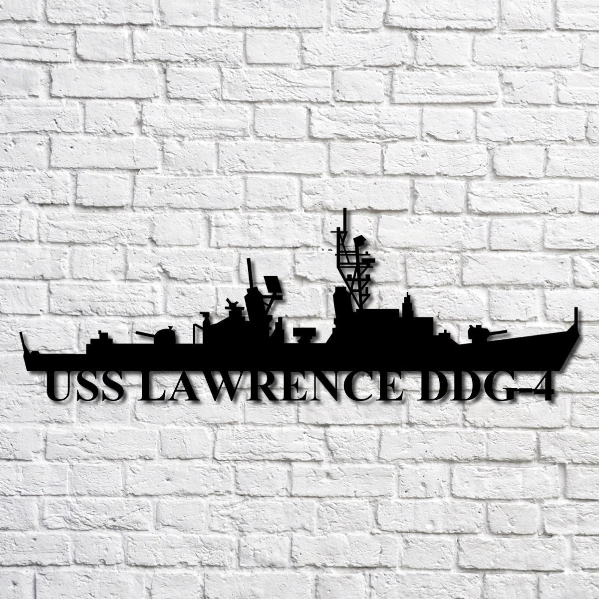 Uss Lawrence Ddg4 Navy Ship Metal Art, Custom Us Navy Ship Cut Metal Sign, Gift For Navy Veteran, Navy Ships Silhouette Metal Art, Navy Home Decor Laser Cut Metal Signs Custom Gift Ideas