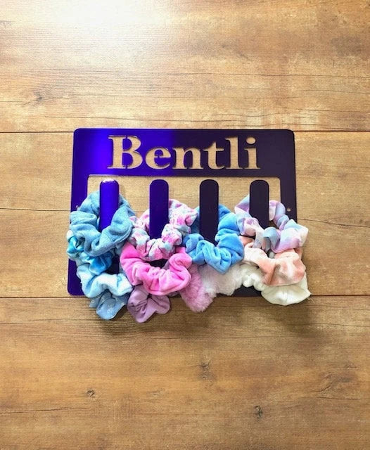 Personalized Scrunchie Holder Hair Tie Holder Scrunchie Organizer Handmade Bathroom Decor Girls Room - metal sign