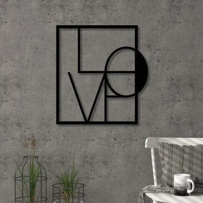 Love Squared Modern Decor Wall Art Cut Metal Sign Laser Cut Metal Signs Custom Gift Ideas