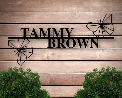 Personalized Metal Butterfly Garden Decor, Butterfly Wall Art, Outdoor Garden Signs, Personalized Butterfly Sign, Gardening Gift, Laser Cut Metal Signs Custom Gift Ideas