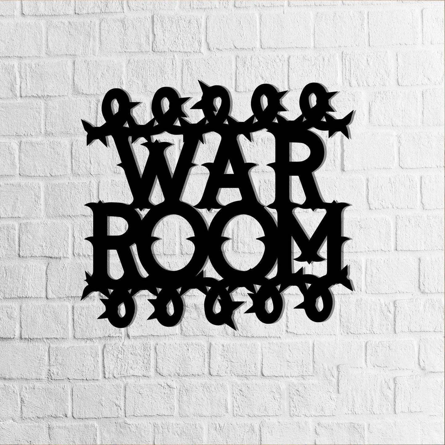 War Room Sign Plasma Cut steel Sign Cnc steel Art Prayer Inspirational Meditation Prayer Room