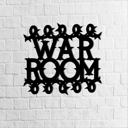 War Room Sign Plasma Cut steel Sign Cnc steel Art Prayer Inspirational Meditation Prayer Room