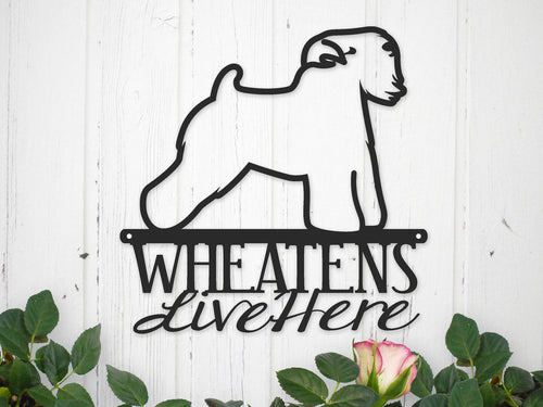 Wheaten Terrier Dog Sign Metal Sign Outdoor Sign Dog Mom Gift Laser Cut Steel