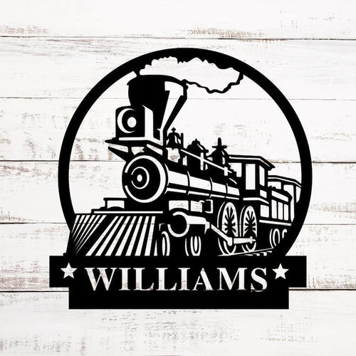 Train Metal Sign Metal Wall Decor Custom Metal Name Sign