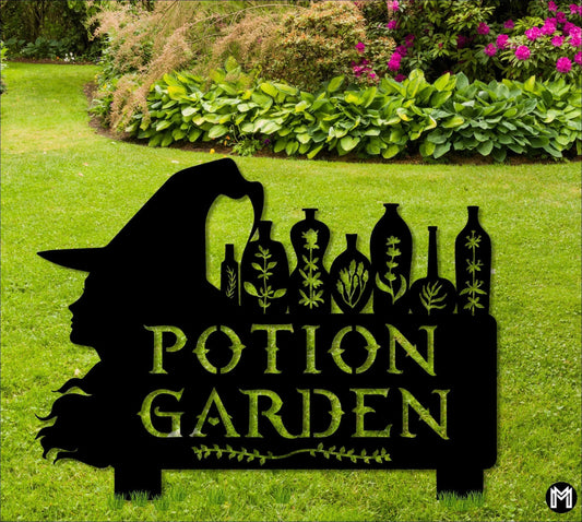 Metal Witch Sign, Witch Garden Sign, Herb Garden Sign, Magic Garden Sign, Gift For Witches, Personalized - metal sign