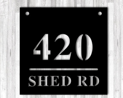 Personalized Metal Address Sign, Modern Address Sign, Metal House Numbers, Address Plaque, House Warming Gift, Minimalist Address Sign, Laser Cut Metal Signs Custom Gift Ideas