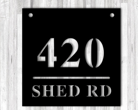 Personalized Metal Address Sign, Modern Address Sign, Metal House Numbers, Address Plaque, House Warming - metal sign