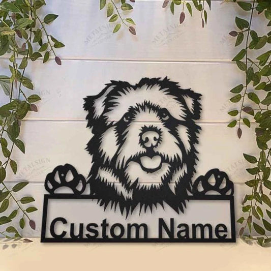 Norfolk Norwich Terrier Dog Personalized Metal Wall Decor, Cut Metal Sign, Metal Wall Art, Metal House - metal sign
