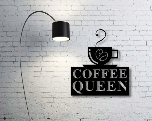 Coffee Sign Metal Coffee Sign For Kitchen Coffee Sign Decor Coffee Decor Kitchen Coffee Steel Coffee Queen Coffee Queen - 8 inches - metal sign