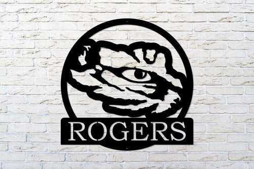 Eye of the Tiger Metal Sign Personalized Tiger Eye Louisiana State Decor Custom Metal Sign Man Cave Louisiana Wall Art Father's Day