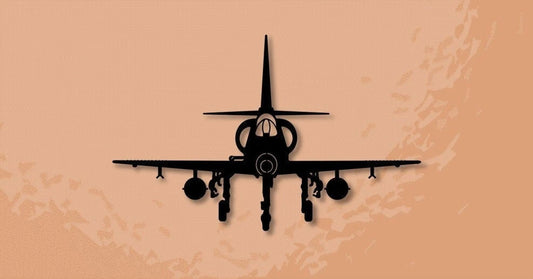 A4 Skyhawk Naval Attack Aircraft Landing Metal Sign Cut Metal Sign Wall Decor