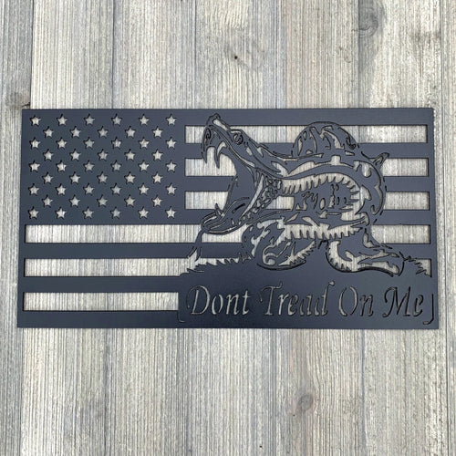 Don't Tread On Me Flag Metal Sign Cutout Cut Metal Sign Wall Metal Art