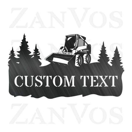 Skid Steer Tree Monogram Customized Metal Signs, Custom Metal Sign, Custom Signs, Metal Sign Laser Cut Metal Signs Custom Gift Ideas - 8 inches - metal sign