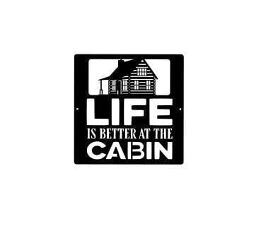 Cabin Decor Cabin Sign Camp Sign Christmas Gift For Him Metal Name Sign Fathers Day