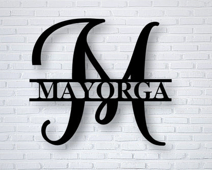 Personalized Signs For Home Last Name Metal Sign Metal Monogram Sign Family Name Sign Welcome Front Porch Sign Gift
