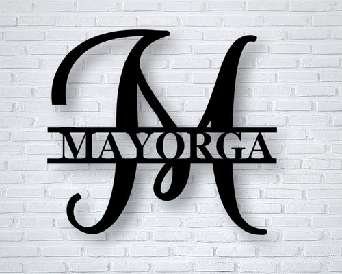 Personalized Signs For Home Last Name Metal Sign Metal Monogram Sign Family Name Sign Welcome Front Porch Sign Gift
