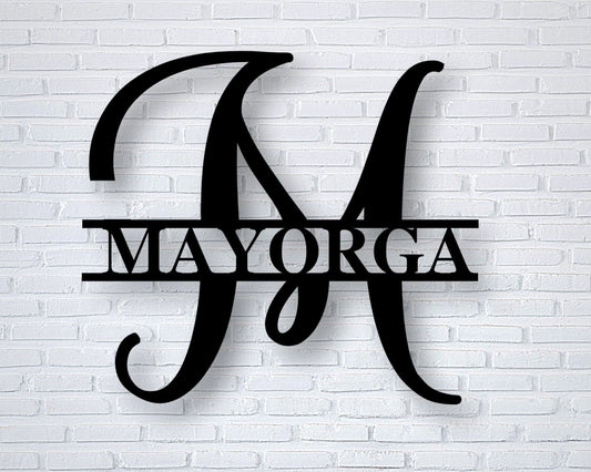 Personalized Signs For Home Last Name Metal Sign Metal Monogram Sign Family Name Sign Welcome Front Porch Sign Gift - 8 inches - metal sign