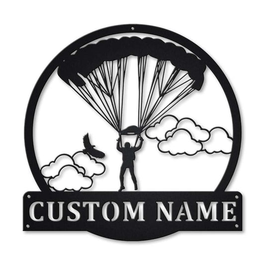 Personalized Parachuting Skydiving Metal Sign Art, Custom Parachuting Skydiving Metal Sign, Hobbie Gifts - metal sign