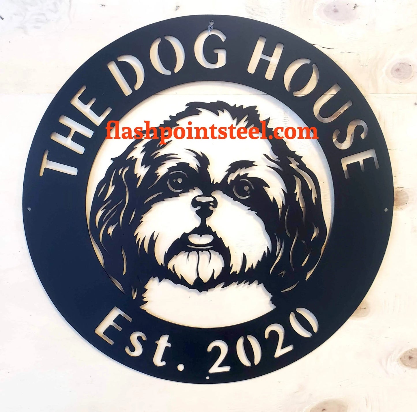Shih Tzu Sign, Dog House, Family Dog, Entrance Sign, Wall Decor, Plasma Cut Steel, Custom Sign, Welcome Sign, Personalized, Poodle Shih Tzu Laser Cut Metal Signs Custom Gift Ideas