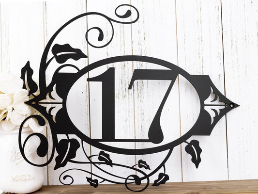 Custom Metal House Number House Number Metal Sign House Numbers Sign Custom House Number Metal Sign Outdoor Sign - 8 inches - metal sign