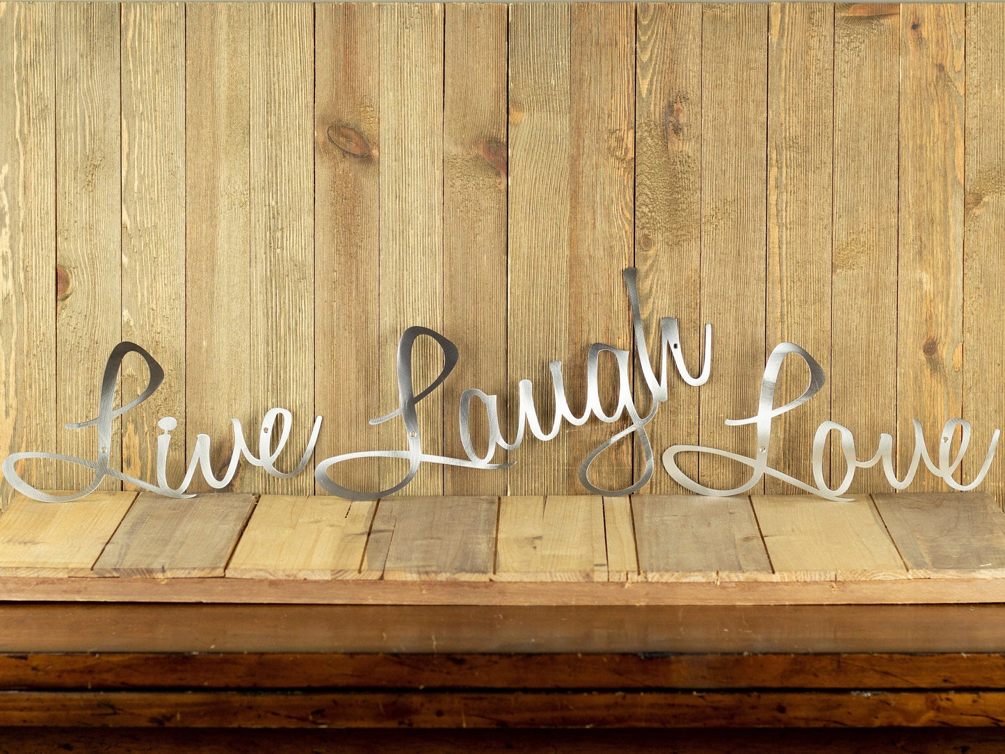 Live Laugh Love Wall Decor Patio Decor Lake House Decor Wall Hanging Sign Metal Art