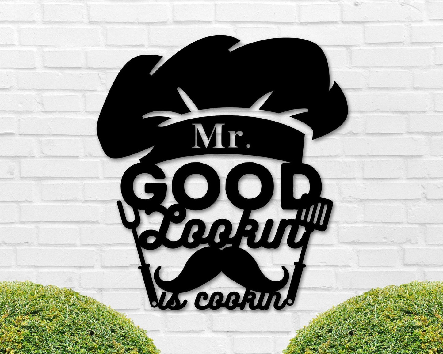 Mr Good Lookin Is Cooking Sign Fathers Day Gift Gift For Dad Sign For Dad Cooking Sign Chef Sign Bbq Sign Husband Sign Funny Sign