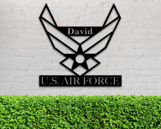 Metal Sign For Air Force Soldier, Custom Metal Name Sign, Personalized Metal Wall Hanger, Retirement Gift - metal sign