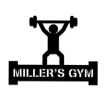Metal Gym Sign, Custom Fitness Center, Home Decor, Wedding, Anniversary Art Gift For Him her, Metal Laser Cut Metal Signs Custom Gift Ideas