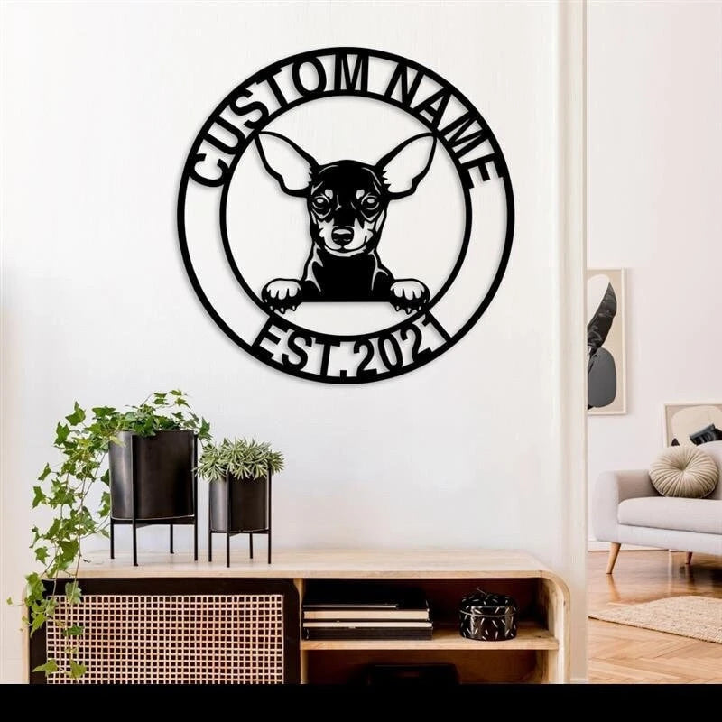 Personalized Chihuahua Dog Sign, Chihuahua Dog Sign, Chihuahua Dog Gifts, Pet Name Sign, Gift For Pet Owner, Chihuahua Dog Decor Laser Cut Metal Signs Custom Gift Ideas